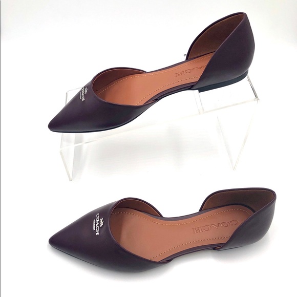 NWT Coach Women’s Leather Pointy Toe d’Orsay Flat - Picture 4 of 6